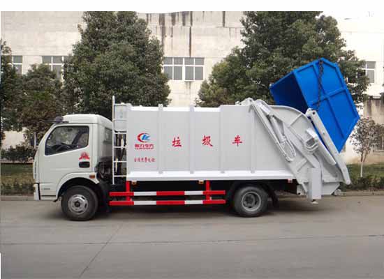 垃圾斗式壓縮垃圾車圖片